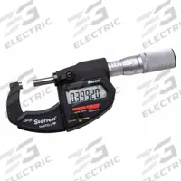 STARRETT Wireless Digital Micrometer: 1/20000 in to 1 in /0.001 mm to 25 mm, Inch/Metric, IP67 (MPN W733.1MEXFL-25). Key specifications — attr1182744: 0.00005 in/0.001 mm; attr1182751: Certificate of Inspection; attr1182776: IP67; attr1182741: STARRETT; attr1182743: ± 0.004 mm; attr1182759: Yes.