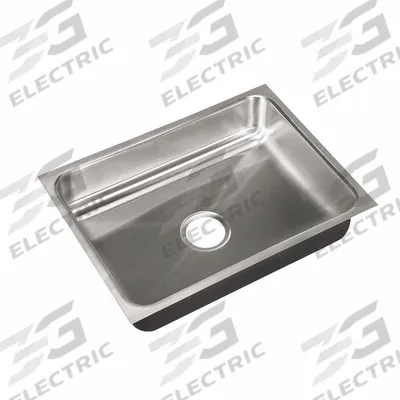 JUST MANUFACTURING Kitchen Sink: 24 in Overall Lg, 18 in Overall Wd, 5 1/2 in Bowl Dp - One-Bowl Counter-Mounted Kitchen & Bar Sinks without Faucets