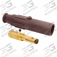 Single Pole Inline: Male, Brown, 600V AC/600V DC, 600 A, Double Set Screw Termination, 17 Series (MPN 17D22-SH). Key specifications — Gender: Male; Series: 17; Brand: LEVITON.