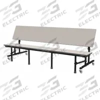 PALMER HAMILTON Convertible Bench Table: Gray Glace, 30 1/8 in Overall Wd, 25 in Overall Ht (MPN 34M21291508-GB)