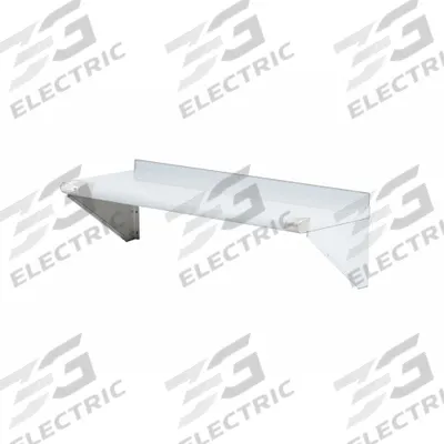 APPROVED VENDOR Wall Shelf: 48 in x 12 in x 12 in, 48 in x 12 in, 100 lb Load Capacity - Stainless Steel Solid Wall-Mount Shelving