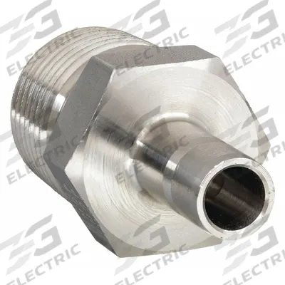 PARKER Compression Fitting Adapter: 1/2 in OD x 3/8 in Pipe Fitting Size - Double-Ferrule Stainless Steel Fittings