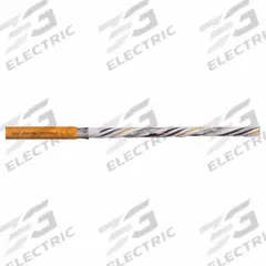 CHAINFLEX VFD Servo Motor Cable: (4) 12 AWG (4.0)/(2) Shielded Twisted Pr 16 AWG (1.5), Orange (MPN CF270-40150202). Key specifications — Conductor Grouping: (4) 12 AWG/(2) Shielded Twisted Pair 16 AWG; Includes Ground: Yes; Overall Length: Order by the Foot; Minimum Bend Radius Factor - Fixed: 5 x OD; Minimum Bend Radius Factor - Flexible: 8 x OD; Brand: CHAINFLEX.