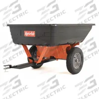 AGRI-FAB Trailer Cart: 2 Wheels, 10 cu ft Cubic Foot Capacity, 650 lb Load Capacity, Poly Container (MPN 45-0533). Key specifications — Container Material: Poly; Brand: AGRI-FAB.