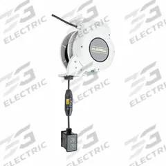 HUBBELL WIRING DEVICE-KELLEMS Extension Cord Reel: Ratchet Lock, 25 ft Cord Lg, 12 AWG, SJO, 5-20P (MPN HBLM45123GF220M1). Key specifications — Retractable Cord Ending NEMA Configuration: 5-20R; Feeder Cord Ending NEMA Configuration: 5-20P; Brand: HUBBELL WIRING DEVICE-KELLEMS.