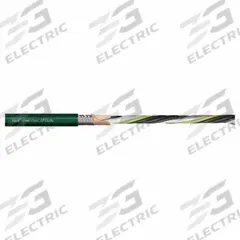 CHAINFLEX Servo Motor Cable: (4) 18 AWG (0.75)/(2) Shielded Twisted Pr 22 AWG (0.34), Green (MPN CF21-0703022UL). Key specifications — Conductor Grouping: (4) 18 AWG/(2) Shielded Twisted Pair 22 AWG; Includes Ground: Yes; Overall Length: Order by the Foot; Minimum Bend Radius Factor - Fixed: 4 x OD; Minimum Bend Radius Factor - Flexible: 6 x OD; Brand: CHAINFLEX.