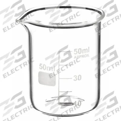 APPROVED VENDOR Beaker: 50 mL, 1.7 fl oz, Low Form, Colorless, Glass - Low Form Glass Beakers