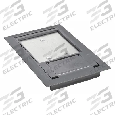 STEEL CITY Floor Box Cover: Rectangular, Gray, Polycarbonate - Nonmetallic Electrical Floor Box Covers