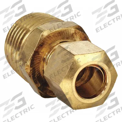 APPROVED VENDOR Compression Fitting Adapter: 1/2 in OD x 3/8 in Pipe Fitting Size - Low-Lead Standard Sleeve Brass Compression Fitting
