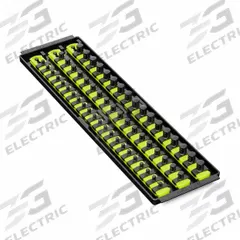 ERNST MANUFACTURING Socket Organizer: Yellow, 5 5/16 in Overall Wd, 57 Posts/Slots, Sockets (MPN 8460HV). Key specifications — attr1125333: (288) I.D. Stickers; attr1125346: ERNST MANUFACTURING; attr1125347: Yellow; attr1136588: Sockets; attr1125364: Socket Bit Tray.