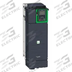 SCHNEIDER Variable Frequency Drive: In Phase Three, Out Phase Three, 25 hp, IP21, No Bypass, Compact (MPN ATV630D18M3). Key specifications — Style: Compact; Color: Black/Blue/Gray; Output Phase: Three.