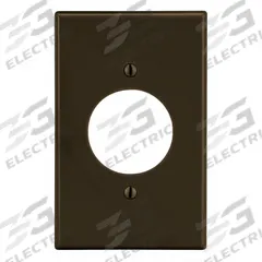HUBBELL Wall Plate: Single Circular Opening, 1 Gang, Brown, Std Size (MPN P720). Key specifications — Brand: HUBBELL; Material: Polycarbonate.