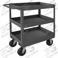 APPROVED VENDOR Utility Cart: 3,600 lb, 30 in L x 18 in W Shelf, 3 Shelves, Gray, Flat (MPN RSC3-1830-3-3.6K-95). Key specifications — Caster/Wheel Configuration: (2) Swivel; Brand: APPROVED VENDOR; Caster Wheel/Tread Material: Phenolic.