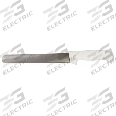 CRESTWARE Slicer Knife: Straight, 12 in Overall Lg, Steel Blade, Polypropylene Handle - Slicing Knives