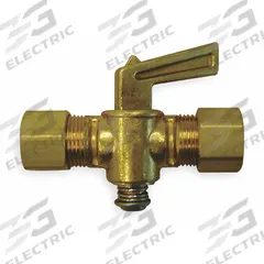 HANSEN Ground Plug Valve: For Fluids Media, 2-Way, 3/8 in Pipe Size, Brass, Female, Compression (MPN A6779). Key specifications — Brand: HANSEN.
