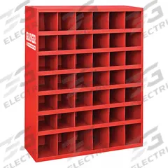 DURHAM MFG Pigeonhole Bin Unit: 34 in x 12 in x 42 in, 42 Compartments, 5 5/16 in x 12 in x 5 1/2 in (MPN 360-17-S1156). Key specifications — attr7229: Steel; attr38869: DURHAM MFG.