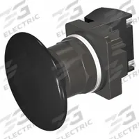 SIEMENS Mushroom Head Push Button: Non-Illuminated, Mushroom Head Profile, Non-Metallic, 30 mm, 1NO (MPN 52BM9V1K). Key specifications — Brand: SIEMENS; Action: Momentary; Series: Class 52; Terminal Connection: Pressure Plate; Push Button Material Type: Non-Metallic.