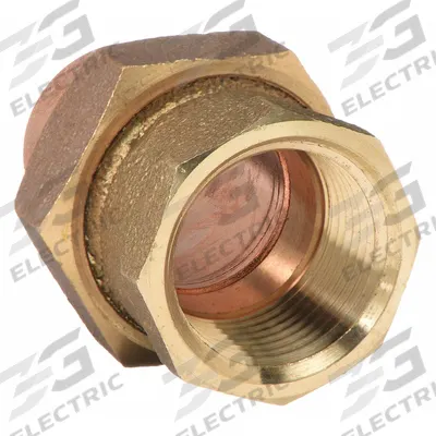 NIBCO Sweat Fitting Union: 1 in CTS x 1 in Pipe, Cup x FNPT, Bronze (MPN 733LF 1) - Low-Lead Cast Copper & Bronze Tube Fittings