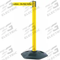 TENSABARRIER Barrier Post with Belt: Yellow, No Pattern, Caution Do Not Enter, 13 ft Belt Lg, Yellow (MPN 886-35-MAX-NO-YAX-C). Key specifications — attr981468: Rubber; attr981465: Yellow; attr981461: TENSABARRIER; attr981440: Plastic; attr981443: Yellow; attr981449: Caution Do Not Enter; attr981448: Black.