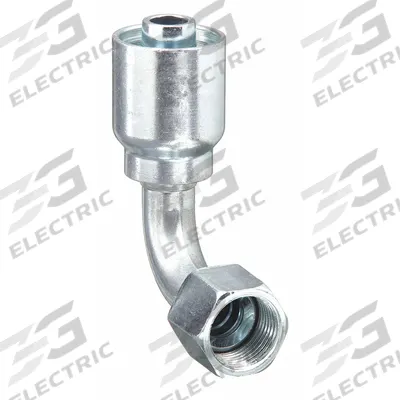 Parker Hydraulic Crimp Fitting: Steel x Steel, 90° Elbow, -8 For Hose Dash Size - Parker Crimp Hydraulic Hose Fittings with ORS Connection