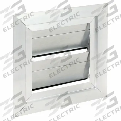 Dayton 12.75"H-W 4.5"L Aluminum Backdraft Dampr: For 10 in Fan, Single Panel, 12 3/4 in H - Wall-Mount Backdraft Dampers