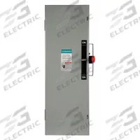 SIEMENS Safety Switch: Fusible, 100 A, Three Phase, 240V AC, Galvanized Steel, Indoor (MPN DTF323). Key specifications — Brand: SIEMENS.