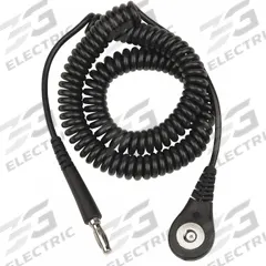 DESCO Magnetic Snap Coil Cord: Metal, No Strap, Black, 1 Strap Conductors, 6 ft Cord Lg - Max, 09180. Key specifications — attr1050630: DESCO; attr1050614: Black; attr1050625: No Strap; attr1057994: Coiled.