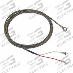 TEMPCO Lug Style Thermocouple: 32°F to 1,400°F /0°C to 760°C, Type J, For Solids/Surfaces Media Type (MPN TRW00024). Key specifications — Brand: TEMPCO; Cable Material: Fiberglass with Stainless Steel Braid; Cable Length: 8 ft; Accuracy: ±2.2 °C or ±0.75 %, Whichever is Greater; Process Mounting Connection: Bolt; Maximum Wire Gauge: 0.25 mm.