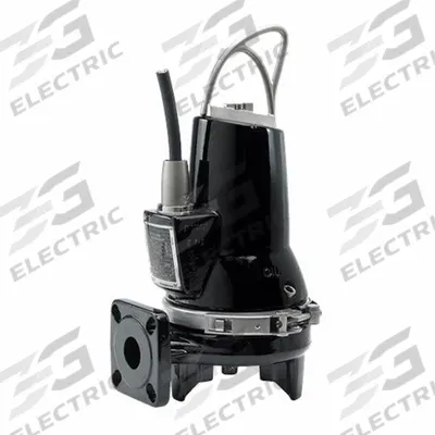 Grundfos Grinder Pump: Horizontal, Three Phase, 3 hp, 208/230V AC, 1 1/2 in Flange - General Purpose Sewage Grinder Pumps