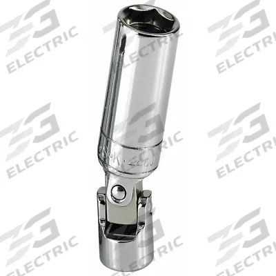 SK PROFESSIONAL TOOLS Flex Spark Plug Socket: 3/8 in Drive Size, 5/8 in Socket Size, 6-Point - SAE Flex Spark Plug Sockets