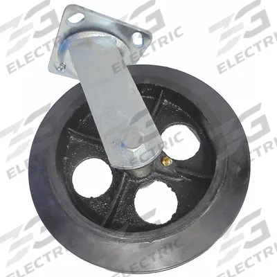 Dayton Swivel Caster: 750 lb Load Capacity, 8 in Overall Lg, 2 in Overall Wd, Rubber/Steel - Replacement Casters for Platform Trucks