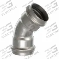 VIEGA PROPRESS Crimp Elbow Fitting: 1 1/4 in CTS x 1 1/4 in CTS Size, 45° Elbow, Stainless Steel (MPN 80460). Key specifications — Brand: VIEGA PROPRESS.
