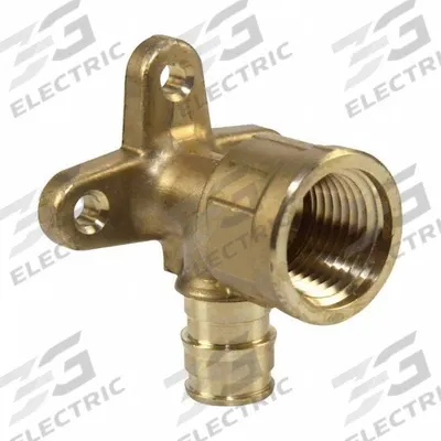 UPONOR Barbed Fitting Elbow: 1/2 in ID x 1/2 in Pipe Size, Barbed x FNPT, Brass - Expansion Brass Barbed Tube Fittings
