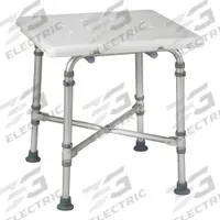 HEALTHSMART Shower Stool: Plastic, 21 in Max. Seat Wd, 500 lb Wt Capacity (MPN 524-1814-1999)