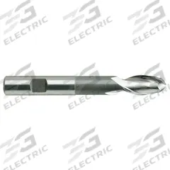 YG-1 Ball End Mill: High Speed Steel, 2 Flute, 3/16" Mill Dia, 1/2" LOC, 2-11/16" OAL (MPN 42043)