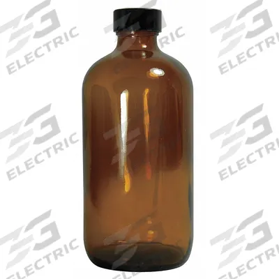 QORPAK Sampling Bottle: 480 mL, Amber, 28-400, Phenolic, 60, PolyCone - Amber Narrow Mouth Round Glass Lab Bottles