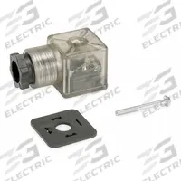 PARKER Solenoid Coil Connector: 120V AC, DIN 43650 Form A, Plug-In, 30 mm For Coil Size, IP65 (MPN PS203283BP). Key specifications — attr1089104: Plug-In; attr1089108: IP65; attr1089110: Indicator Light Included; attr1084872: Solenoid Coil Connector; attr1084828: PS203283BP; attr1084832: PARKER; attr1084884: 120V AC; attr1089105: DIN 43650 Form A.
