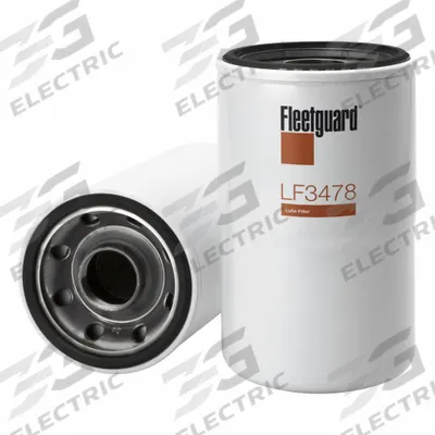 FLEETGUARD Oil Filter: 1 1/2"-12 Thread Size, 8 1/16 in Overall Ht, 8 1/16 in Overall Lg - Spin-On Oil Filters