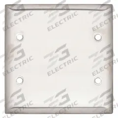 HUBBELL Wall Plate: Blank, 2 Gang, Silver, Std Size (MPN SS23). Key specifications — Brand: HUBBELL; Material: Stainless Steel.