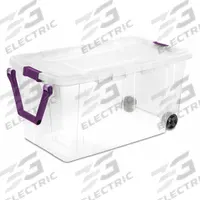 STERILITE Storage Tote: 40 gal, 36 3/4 in x 21 3/8 in x 18 in, Clear Body, Clear Lid, Clear, Clear (MPN 14681702). Key specifications — attr1188666: Plastic; attr1188675: Clear; attr1188676: Clear; attr1188687: STERILITE.