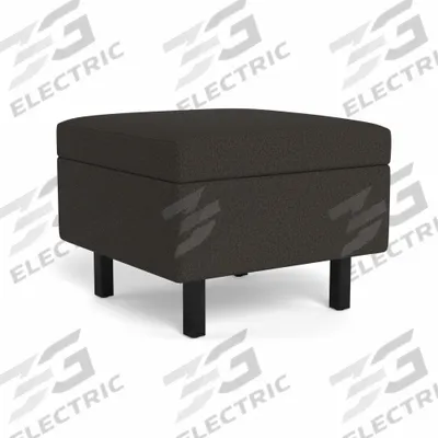 SAFCO PRODUCTS No Back Modular Seating, Ottoman: Dark Gray, 24 in Overall Wd - Modular Multifunctional Furniture