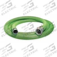 Water Suction and Discharge Hose: 4 in Hose Inside Dia., 38 psi, Black/Green, 20 ft Hose Lg (MPN GH400-20CN-G). Key specifications — Temp. Range: -40° to 180°F; Hose Color: Green; Brand: CONTINENTAL.