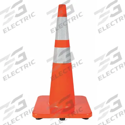 APPROVED VENDOR Traffic Cone with Bands: MUTCD/NCHRP-350, 28 in Cone Ht, Orange, High-Intensity Prismatic - Traffic Cones for Roadway Use