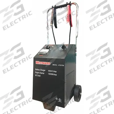 WESTWARD Battery Charger: Boosting/Charging/Maintaining, Auto, For AGM/Lead Acid - Wheeled Battery Chargers