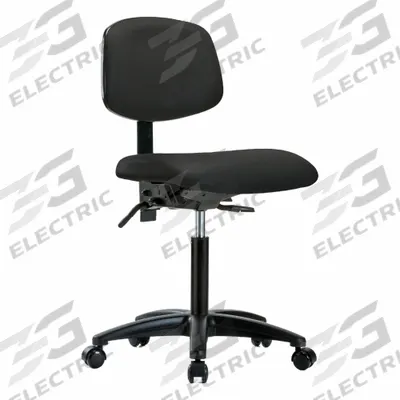 APPROVED VENDOR Ergonomic Chair: Vinyl, Armless, Ht Range 21 in to 28 1/4 in, 18 1/2 in Seat Wd - Vinyl Lab Chairs