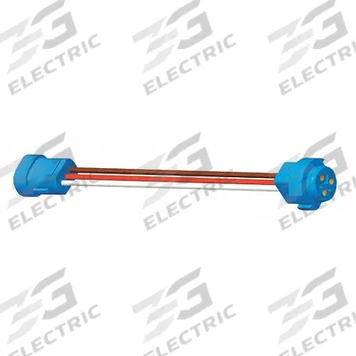 GROTE Adapter Plug: Female PL-3 Connector/Straight Male Pin, 3 Wires, 5 in Wire Lg - Automotive Pigtails