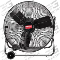 DAYTON Portable Fan: 24 in Blade Dia, 115V AC, Mobile, 1/4 hp, Direct Drive, Steel (MPN 6AGY9). Key specifications — Mobility: Mobile; Voltage: 115V AC; Brand: DAYTON.