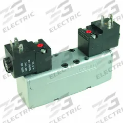 AVENTICS Solenoid Air Control Valve: Series CERAM, Double Solenoid, Five-Way / Two-Position, Detent (MPN R432006474). Key specifications — attr1076671: Internal Pilot; attr1076694: Detent; attr1076684: Non-Locking; attr1076708: 24V DC.