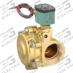 REDHAT Solenoid Valve: 2-Way, Normally Open, 2 in Pipe Size, 120V AC, Watertight, High Flow (MPN 8210G103). Key specifications — attr985516: 2 in; attr985521: 120V AC; attr985484: REDHAT; attr985485: Watertight.