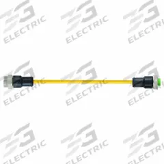 Cordset: 7/8" Male Straight x Female Straight, 4 Pins, Yellow, PVC, 3 m Cable Lg, 16 AWG Wire Size (MPN 7700-A4A01-UBC0300). Key specifications — Cable Jacket Color: Yellow; Cable Jacket Material: PVC; IP Rating: IP68; Wire Size: 16 AWG; Brand: MURRELEKTRONIK.